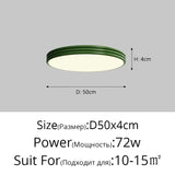 Bauhaus Plafondlamp Groen LED Voor Woonkamer, Slaapkamer & Keuken