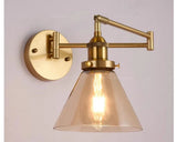 Retro Glazen Wandlamp E27 LED Moderne Leeslamp Met Verstelbare Arm