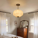 Retro Groene Glazen Hanglamp – Franse Nordic Melkglas Minimalistisch