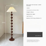 Chinese Walnootkleur Vloerlamp Hout – Moderne LED Lamp voor Woonkamer