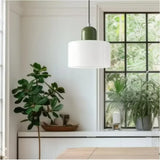 Vintage Kleine Hanglamp Glas-in-Lood – Roze/Oranje/Groen/Wit – E27