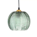Nordic Hanglamp Glas Groen Bladmotief E27 Modern Woonkamer Slaapkamer