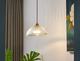 AuroraLuxe LED Hanglamp – Koper & Glas Design voor Moderne Interieurs