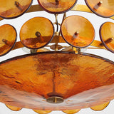 Franse Retro Hanglamp – Luxe Gekleurd Glas LED Pendant Light E14