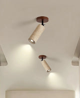 LumiSabi Travertin Natuursteen LED Plafondlamp – Moderne Wabi-Sabi Lamp