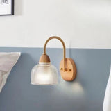 MizuGlow Japandi Wandlamp – Houten & Glazen Wandverlichting