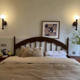 LED Wandlamp Glas & Hout – Vintage Bedlamp voor Woonkamer