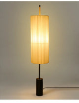 Wabi-Sabi Vloerlamp – Japanse LED Staande Lamp met Stoffen Kap