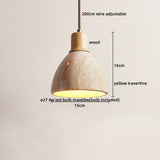 Travertin LED Hanglamp – Japanse Stijl Steen Pendant Light
