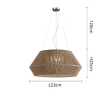 BonLumi Naturé – Retro Bonbon Hanglamp van Henneptouw en Rotan