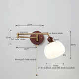 Wandlamp Nordic Wit Pompoen – LED, E27, Draaibare Arm, Moderne Stijl