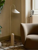 Nordic Arum | Minimalistische Design Vloerlamp met Marmeren Basis