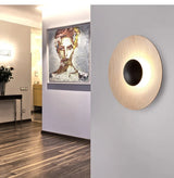 NordicGlow – Moderne Houten Rond LED Wandlamp