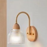 MizuGlow Japandi Wandlamp – Houten & Glazen Wandverlichting