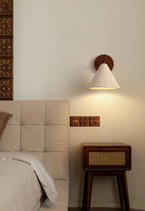 Travertin Wandlamp met E27 Fitting – Natuursteen & Hout Beige