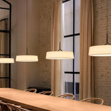 Minimalistische LED Stoffen Hanglamp Rond Voor Eetkamer & Slaapkamer