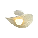 Nordic Beige Plissé Stoffen LED Hanglamp – Dimbare Design Plafondlamp