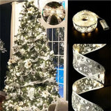 LumiRibbon Gouden Kerstlint Lichtslinger – 2M/5M/10M LED