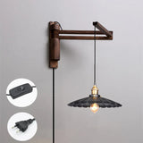 KoshiWood Japanse Wandlamp – Massief Houten Bedlamp met Uitschuifbare Arm & Retro Nordic Design