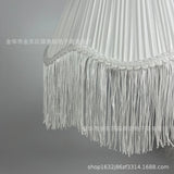 Handgemaakte Stoffen Lampenkap met Kwast – Vintage & Europees Design