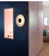 NordicGlow – Moderne Houten Rond LED Wandlamp