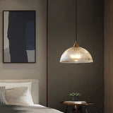 AuroraLuxe LED Hanglamp – Koper & Glas Design voor Moderne Interieurs