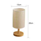 Aurora SilkGlow LED Tafellamp – Dimbare Aziatische Nachtlamp met Houten Basis & Stoffen Kap