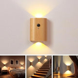 LumiHout – Houten Moderne Indoor Inductie Wandlamp