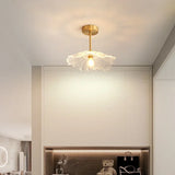 Moderne Plafondlamp Glas Bloem Goud E27 Voor Slaapkamer, Keuken & Hal
