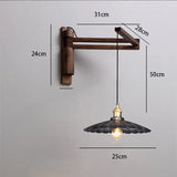 KoshiWood Japanse Wandlamp – Massief Houten Bedlamp met Uitschuifbare Arm & Retro Nordic Design