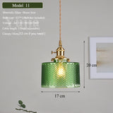 Groene Glazen Hanglamp – Vintage Moderne Plafondlamp E27