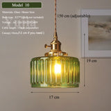 Groene Glazen Hanglamp – Vintage Moderne Plafondlamp E27