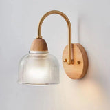 MizuGlow Japandi Wandlamp – Houten & Glazen Wandverlichting