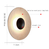 NordicGlow – Moderne Houten Rond LED Wandlamp