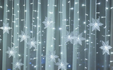 LumaSneeuw 4M LED Sneeuwvlok Gordijnverlichting – Kerst IJspegel Sfeerverlichting