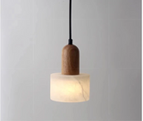 Lumina Wabi-Sabi Luxe Marmeren LED Hanglamp – Elegante Jade-Witte Sfeerverlichting